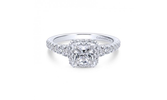 Gabriel & Co. 14k White Gold Entwined Halo Engagement Ring