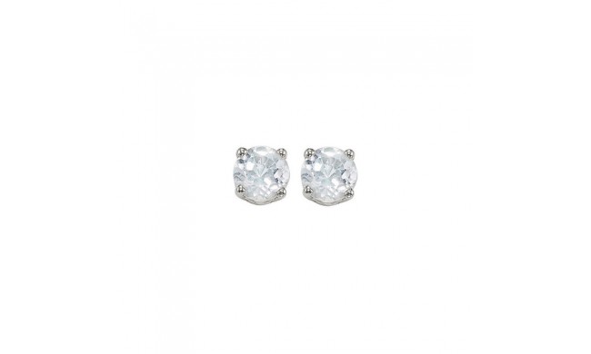 Gems One 14Kt White Gold White Topaz (7/8 Ctw) Earring