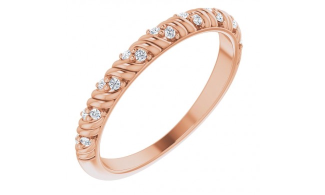 14K Rose .08 CTW Diamond Anniversary Band