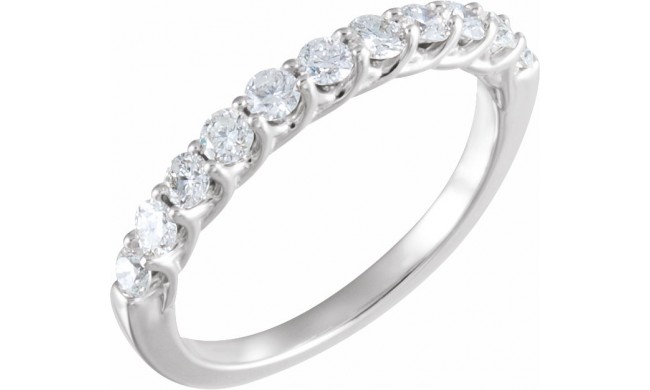 14K White 5/8 CTW Diamond Anniversary Band