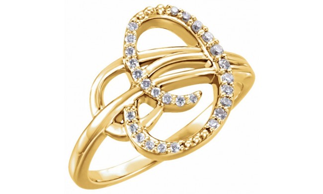 14K Yellow 1/6 CTW Diamond Ring