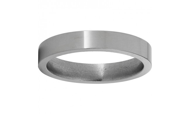 Titanium Flat Band with a Polished Finish