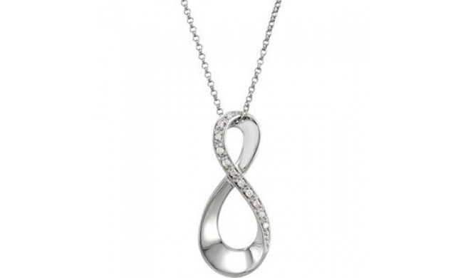 14K White .05 CTW Diamond Infinity-Inspired 18 Necklace