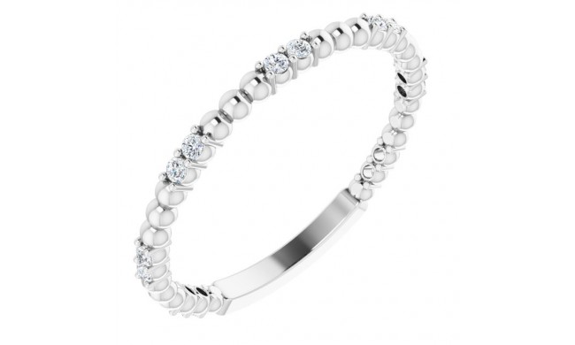 14K White 1/6 CTW Diamond Anniversary Band