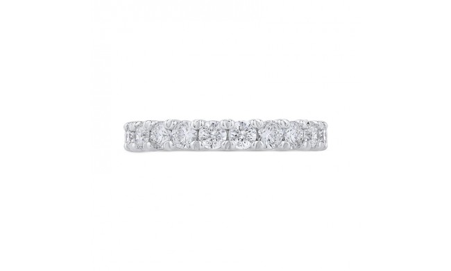 Shah Luxury Round Diamond Half-Eternity Wedding Band In 14K White Gold