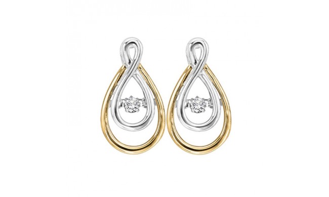Gems One 14KT Yellow Gold & Diamonds Stunning Fashion Earrings - 1/8 ctw