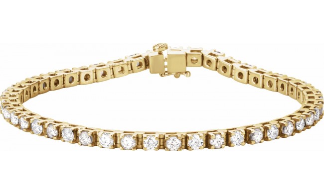 14K Yellow 4 3/4 CTW Diamond Line 7 Bracelet