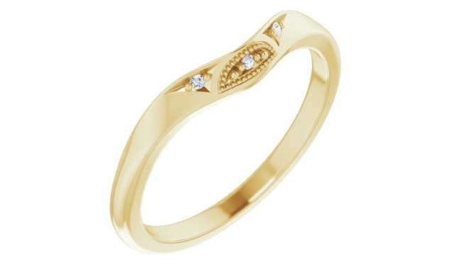 14K Yellow .01 CTW Diamond Matching Band for Round Ring