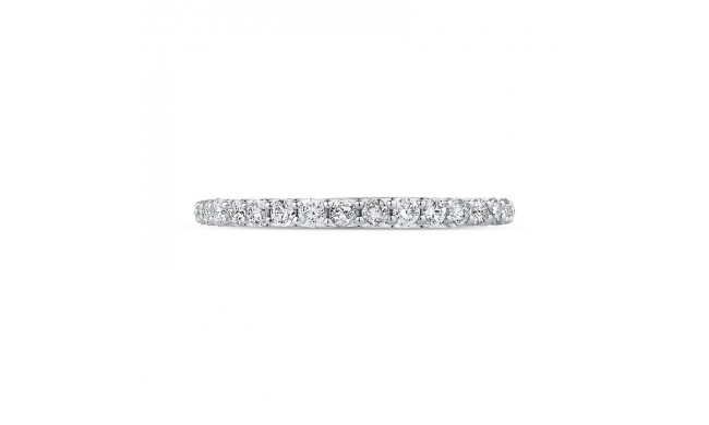 Shah Luxury 14K White Gold Round Diamond Half-Eternity Wedding Band