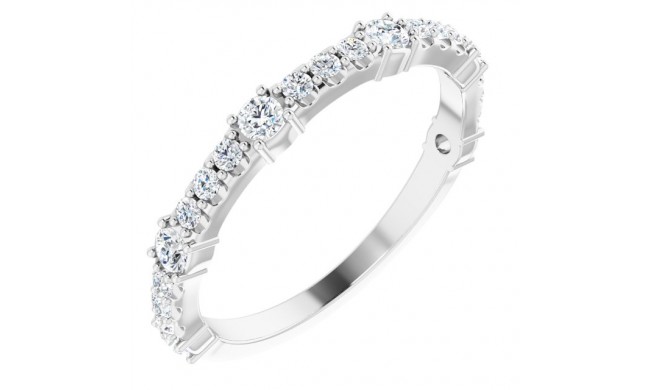 14K White 1/2 CTW Diamond Anniversary Band