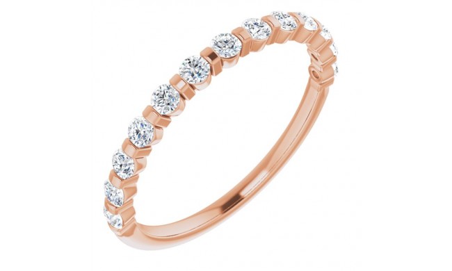 14K Rose 3/8 CTW Diamond Anniversary Band