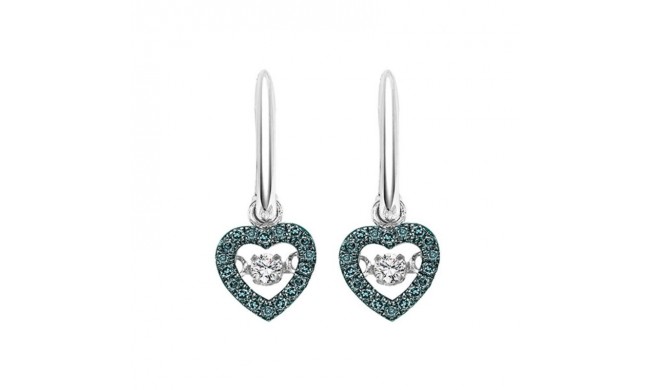 Gems One 10KT White Gold & Diamond Rhythm Of Love Fashion Earrings  - 1/5 ctw