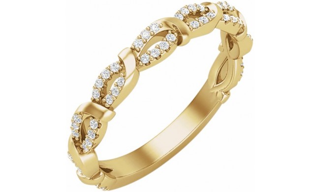 14K Yellow 1/5 CTW Diamond Anniversary Band