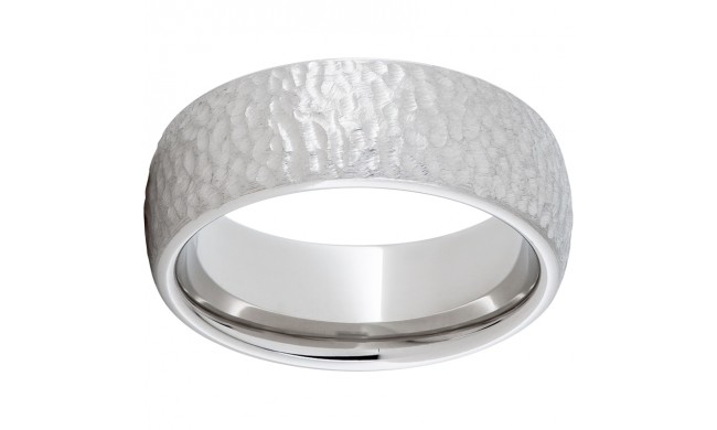 Serinium Domed Band with Hammer Finish