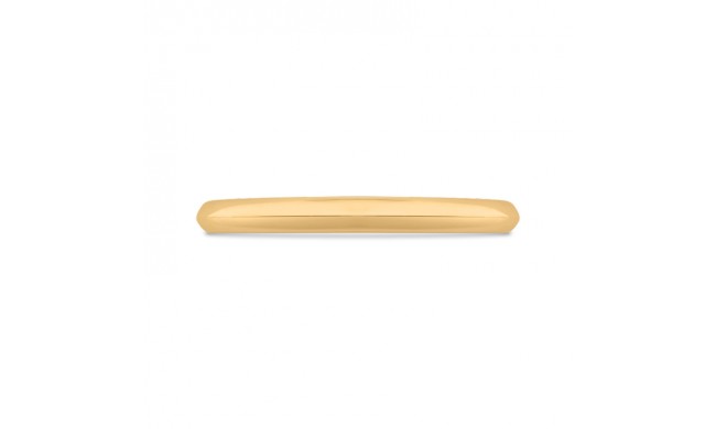 Shah Luxury 14K Yellow Gold Plain Wedding Band