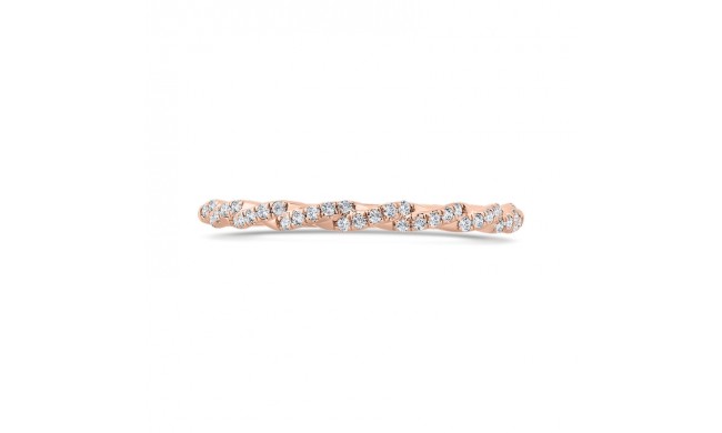 Shah Luxury 14K Rose Gold Diamond Wedding Band