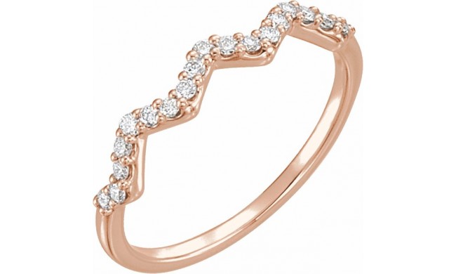 14K Rose 1/5 CTW Diamond Stackable Ring