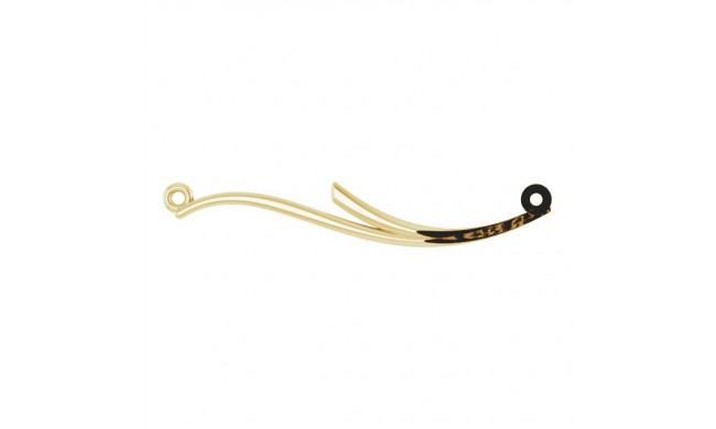 14K Yellow Curvilinear Bar 17.5 Necklace