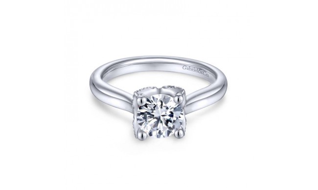 Gabriel & Co. 14k White Gold Contemporary Straight Engagement Ring