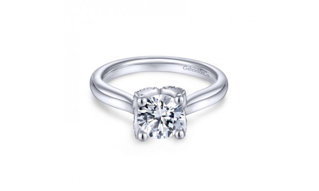 Gabriel & Co. 14k White Gold Contemporary Straight Engagement Ring