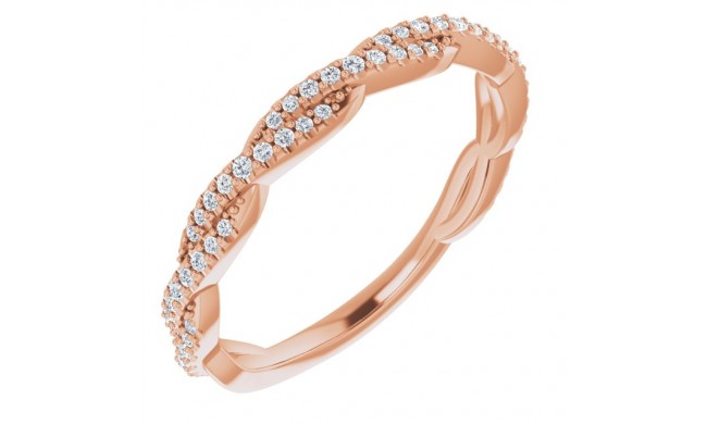 14K Rose 1/6 CTW Diamond Anniversary Band