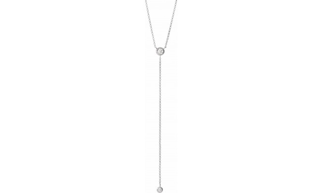 14K White 1/5 CTW Diamond Y 15-17 Necklace