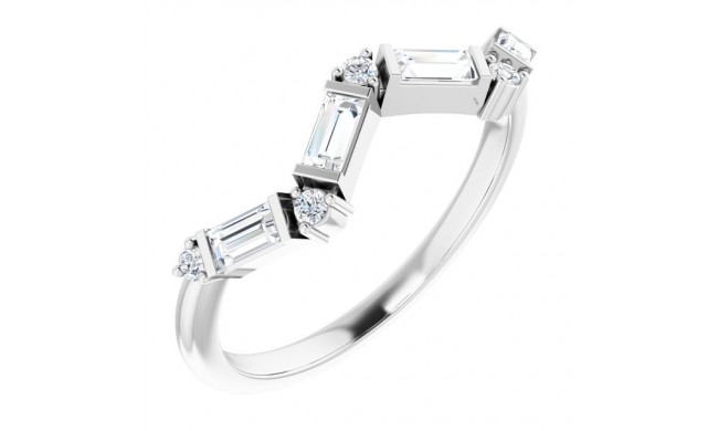 14K White 1/3 CTW Diamond Stackable Ring