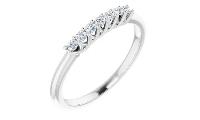 14K White 1/10 CTW Diamond Anniversary Band