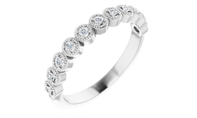 14K White 1/6 CTW Diamond Anniversary Band