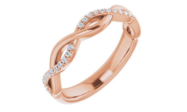 14K Rose 1/8 CTW Diamond Anniversary Band