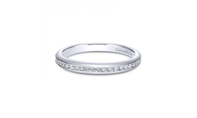 Gabriel & Co. 14k White Gold Contemporary Eternity Wedding Band