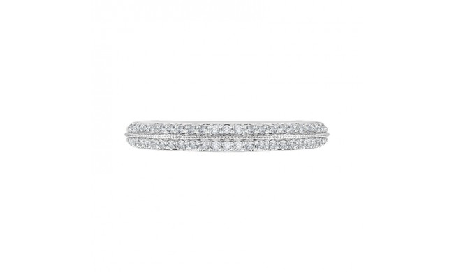 Shah Luxury 14K White Gold Euro Shank Diamond Wedding Band