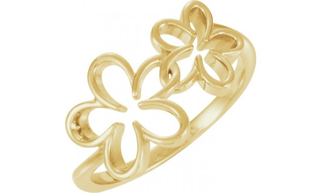 14K Yellow Flower Ring