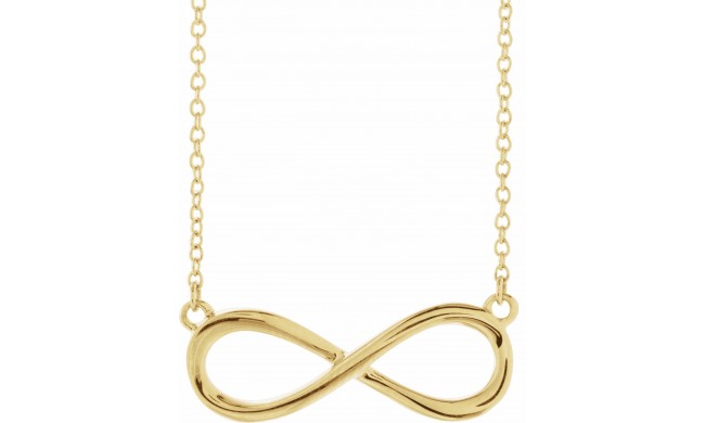 14K Yellow Infinity-Inspired 18 Necklace