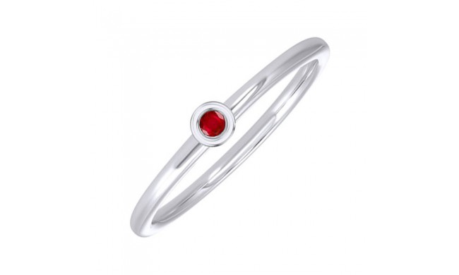 Gems One 10Kt White Gold Ruby (1/20 Ctw) Ring