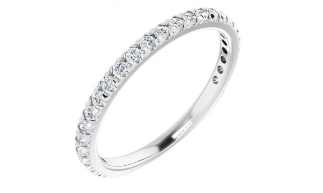 14K White 1/3 CTW Diamond Matching Band