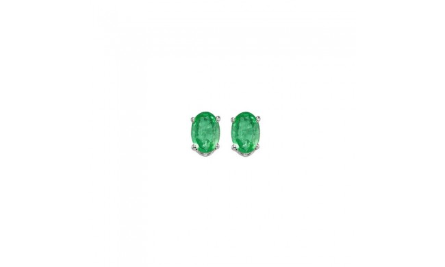 Gems One 14Kt White Gold Emerald (1/2 Ctw) Earring