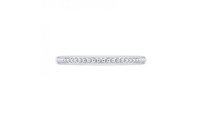 Shah Luxury 14K White Gold Plain Wedding Band