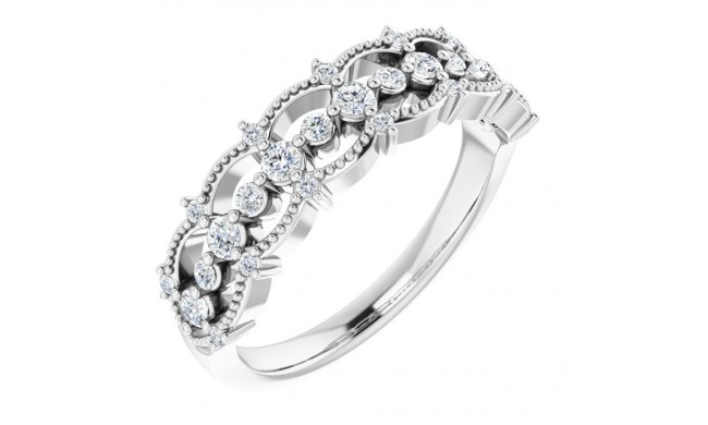 Platinum 1/3 CTW Diamond Stackable Ring