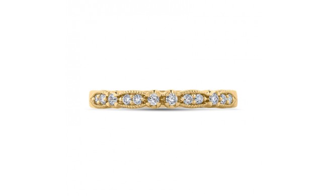 Shah Luxury 14K Yellow Gold Round Diamond Wedding Band