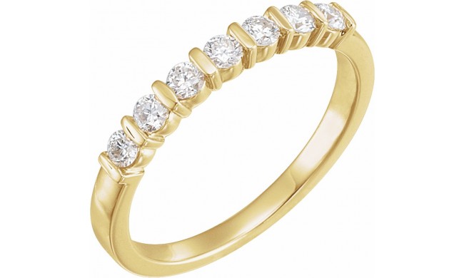 14K Yellow 1/3 CTW Diamond Anniversary Band