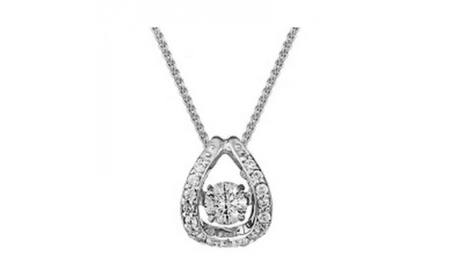 Gems One Silver (SLV 995) Diamond Rhythm Of Love Neckwear Pendant  - 1/4 ctw