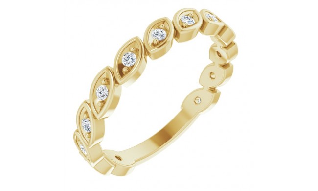 14K Yellow 1/6 CTW Diamond Anniversary Band