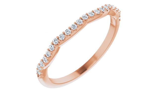 14K Rose 1/6 CTW Diamond Band