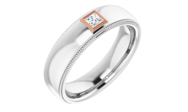 14K White & Rose 1/6 CTW Diamond Ring