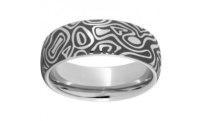 Serinium Domed Band with Journey Laser Engraving