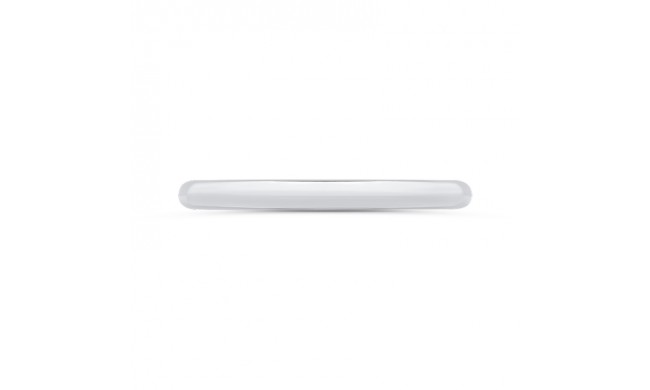 Shah Luxury 14K White Gold Plain Wedding Band