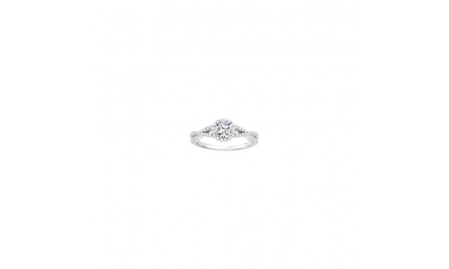 Platinum 0.30ct Diamond Halo Semi Mount Engagement Ring