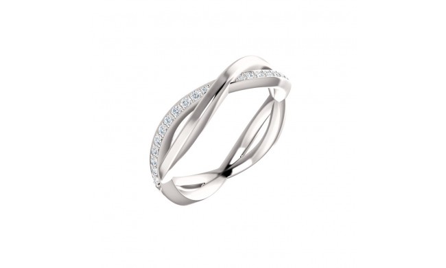 14k White Gold Diamond Infinity Ring