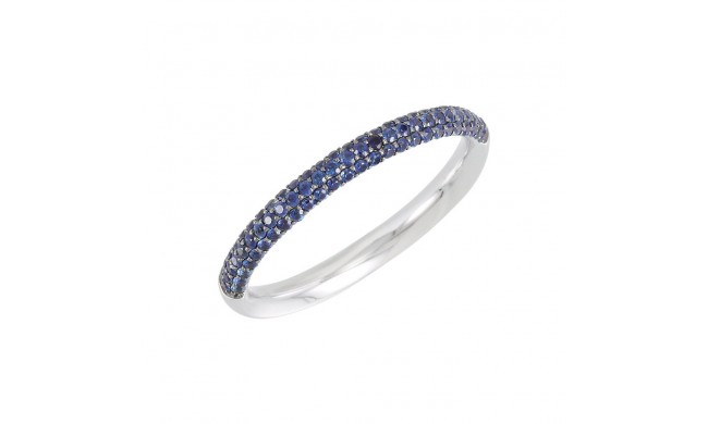 14k White Gold Sapphire Stackable Ring